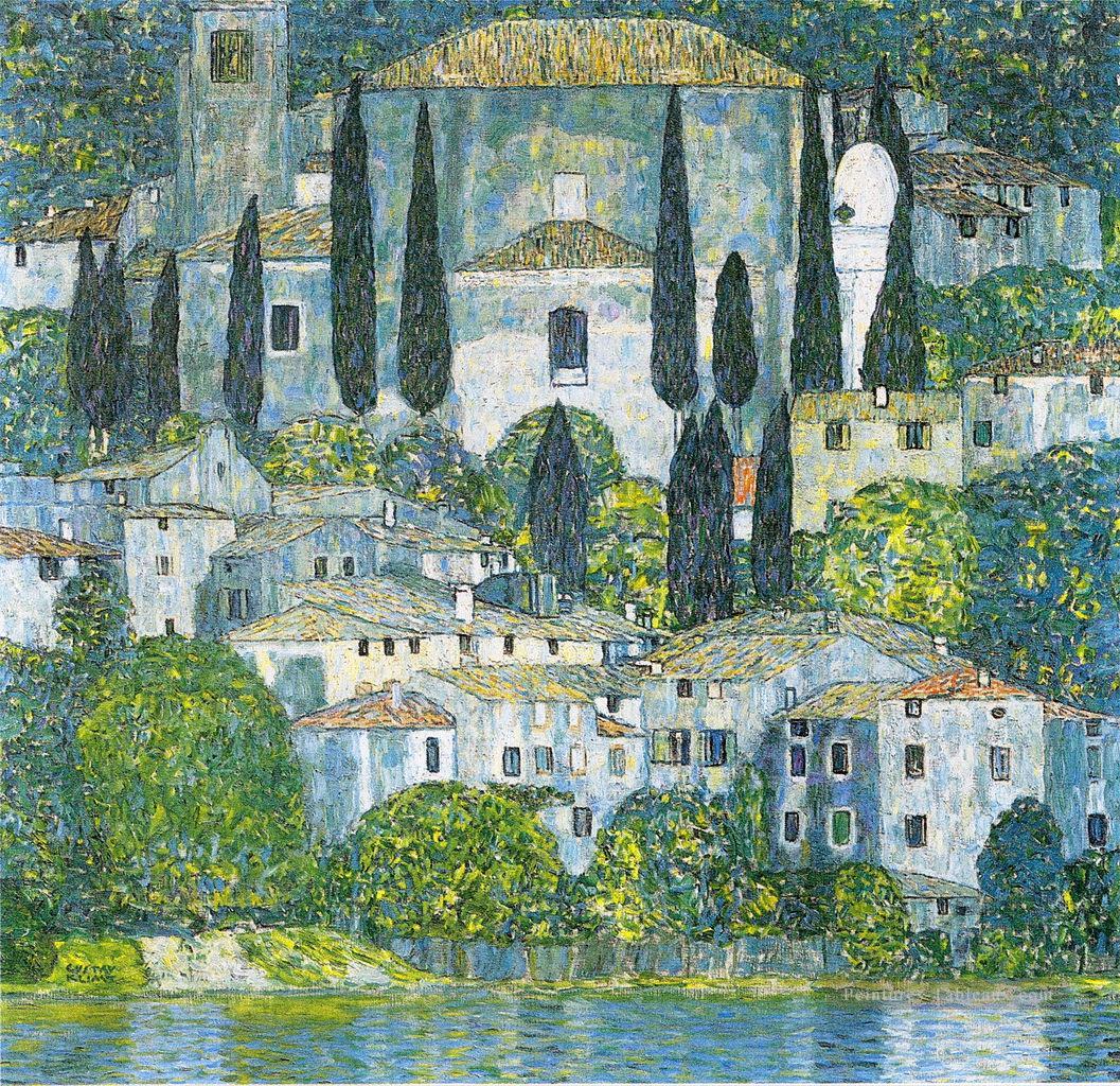 Chruch dans Cassone Gustav Klimt Peintures à l'huile